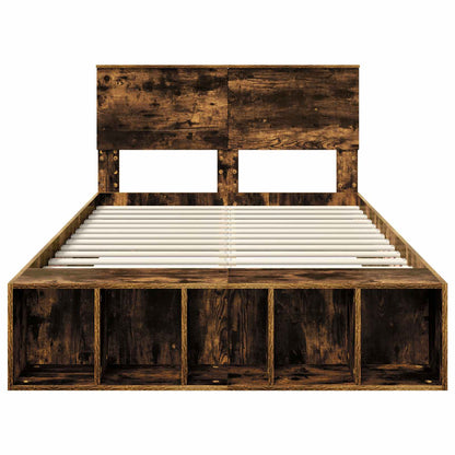 Struttura del letto Rovere fumé 120 x 190 cm Legno multistrato