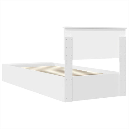Struttura del letto Bianco 100 x 200 cm Legno multistrato