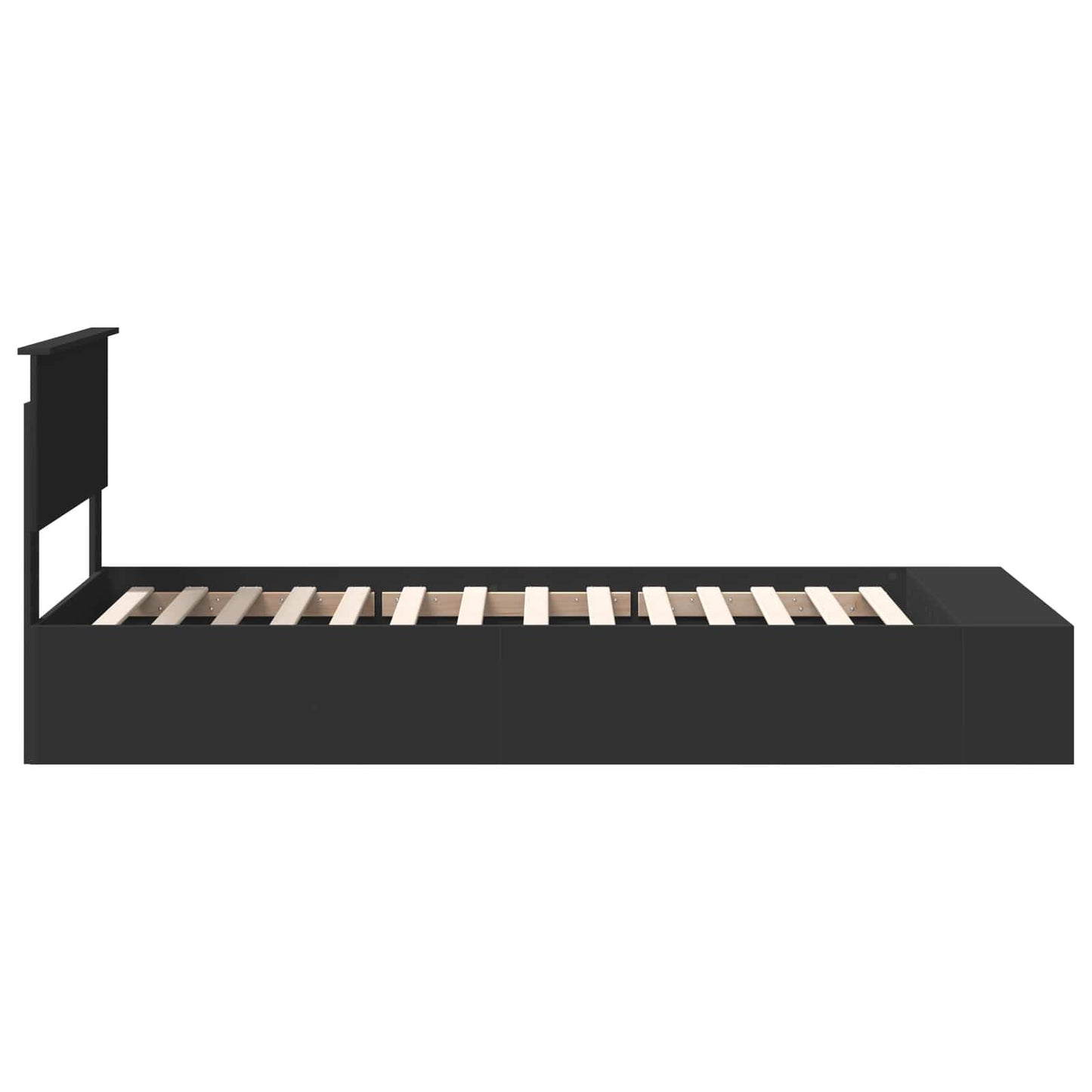 Struttura del letto Nero 100 x 200 cm Legno multistrato