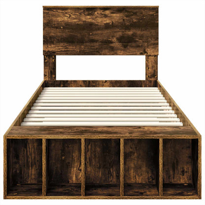 Struttura del letto Rovere fumé 75 x 190 cm Legno multistrato