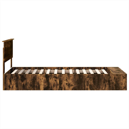 Struttura del letto Rovere fumé 75 x 190 cm Legno multistrato