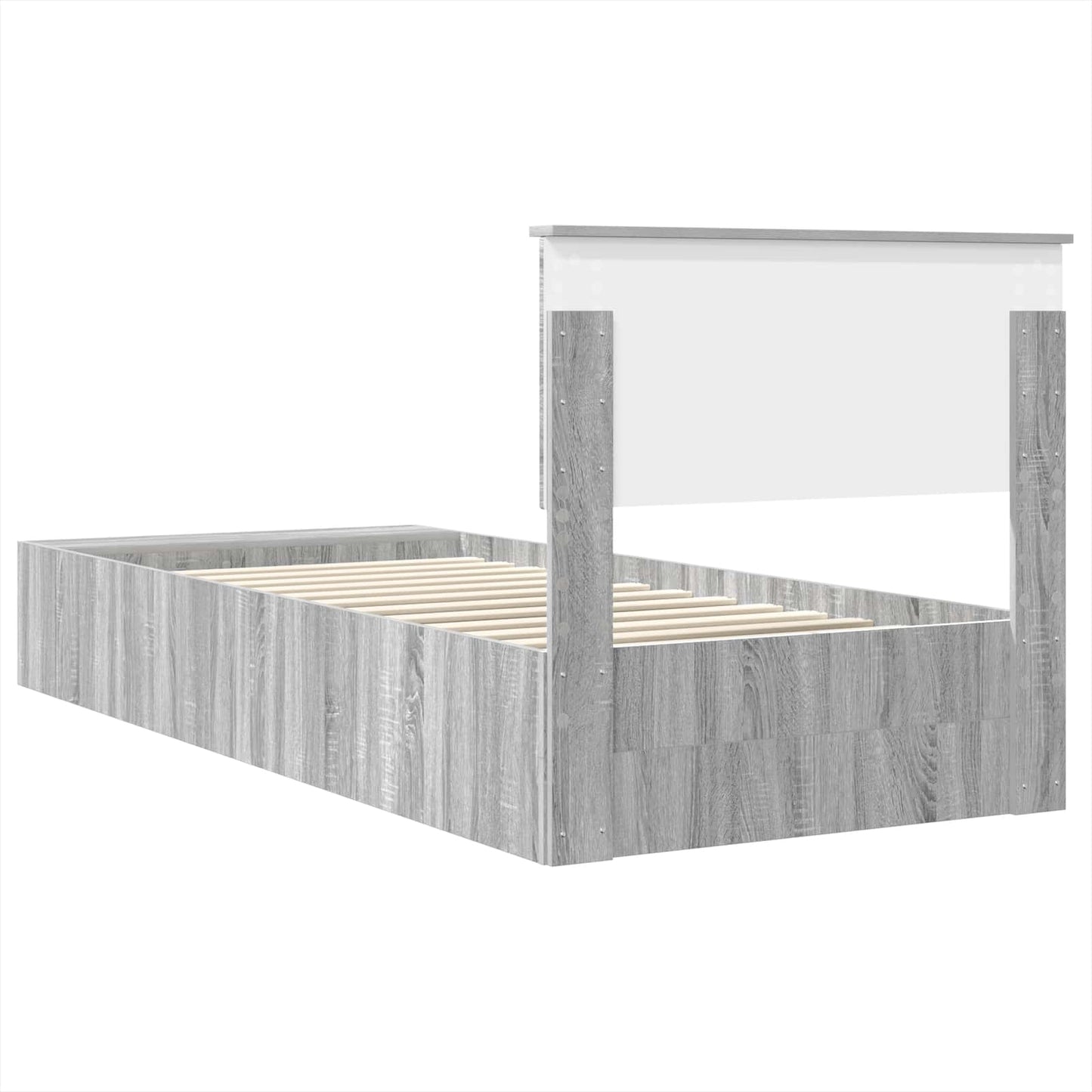 Struttura del letto Grigio Sonoma 75 x 190 cm Legno multistrato