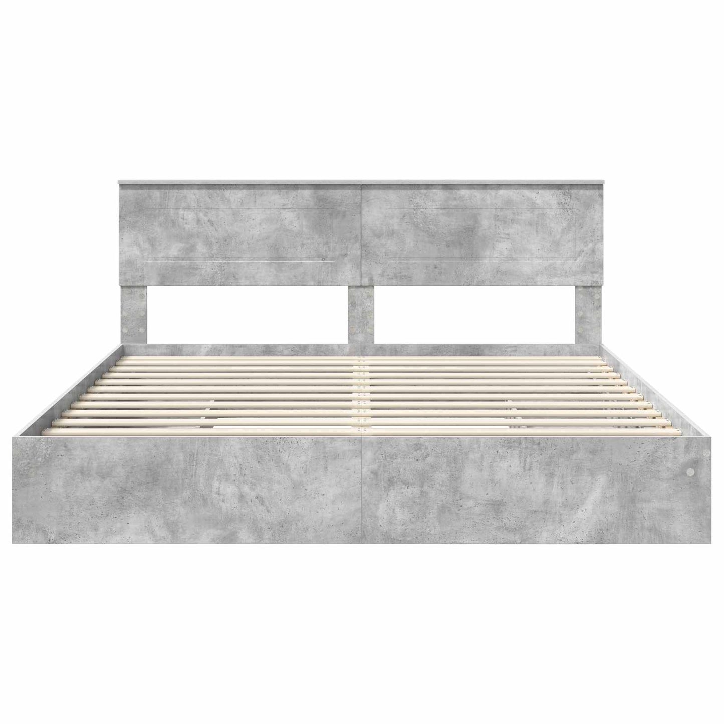 Letto con Contenitore con testiera Grigio cemento 200 x 200 cm | homemem39