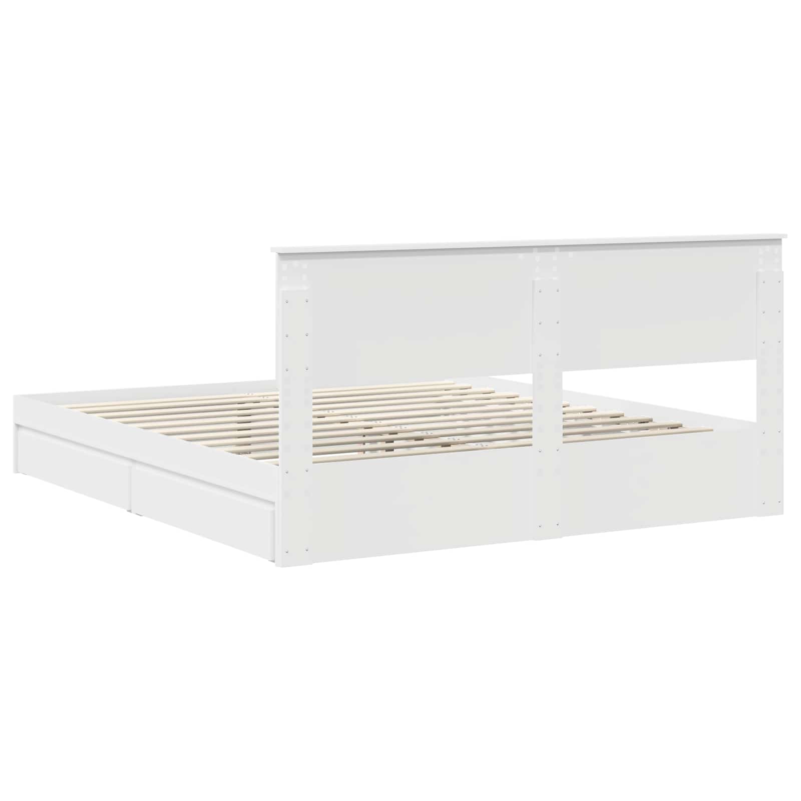 Letto con Contenitore Bianco 180 x 200 cm Legno multistrato | homemem39