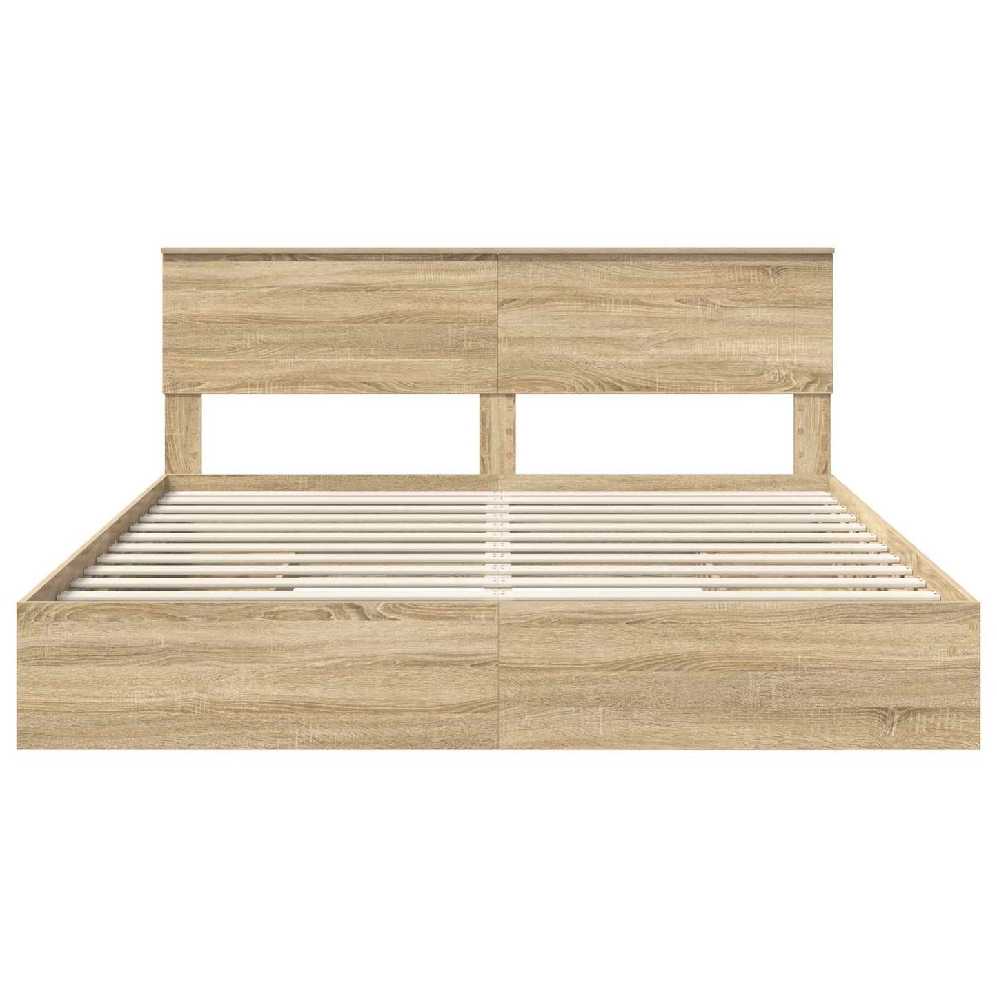 Letto con Contenitore con testiera Rovere Sonoma 180 x 200 cm | homemem39