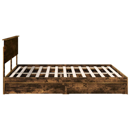 Letto con Contenitore con testiera Rovere fumé 180 x 200 cm | homemem39