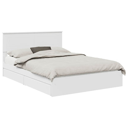Letto con Contenitore Bianco 140 x 200 cm Legno multistrato
