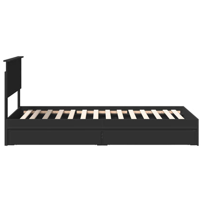 Letto con Contenitore Nero 90 x 190 cm Legno multistrato | homemem39