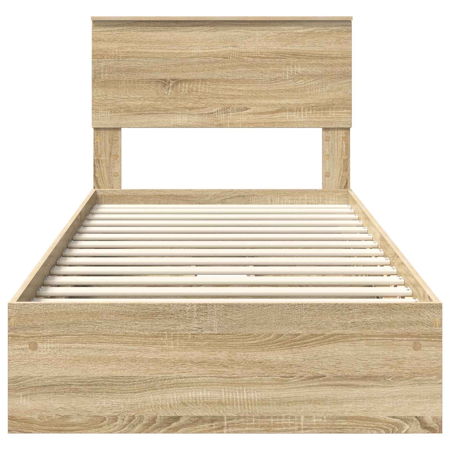 Letto con Contenitore con testiera Rovere Sonoma 90 x 190 cm | homemem39