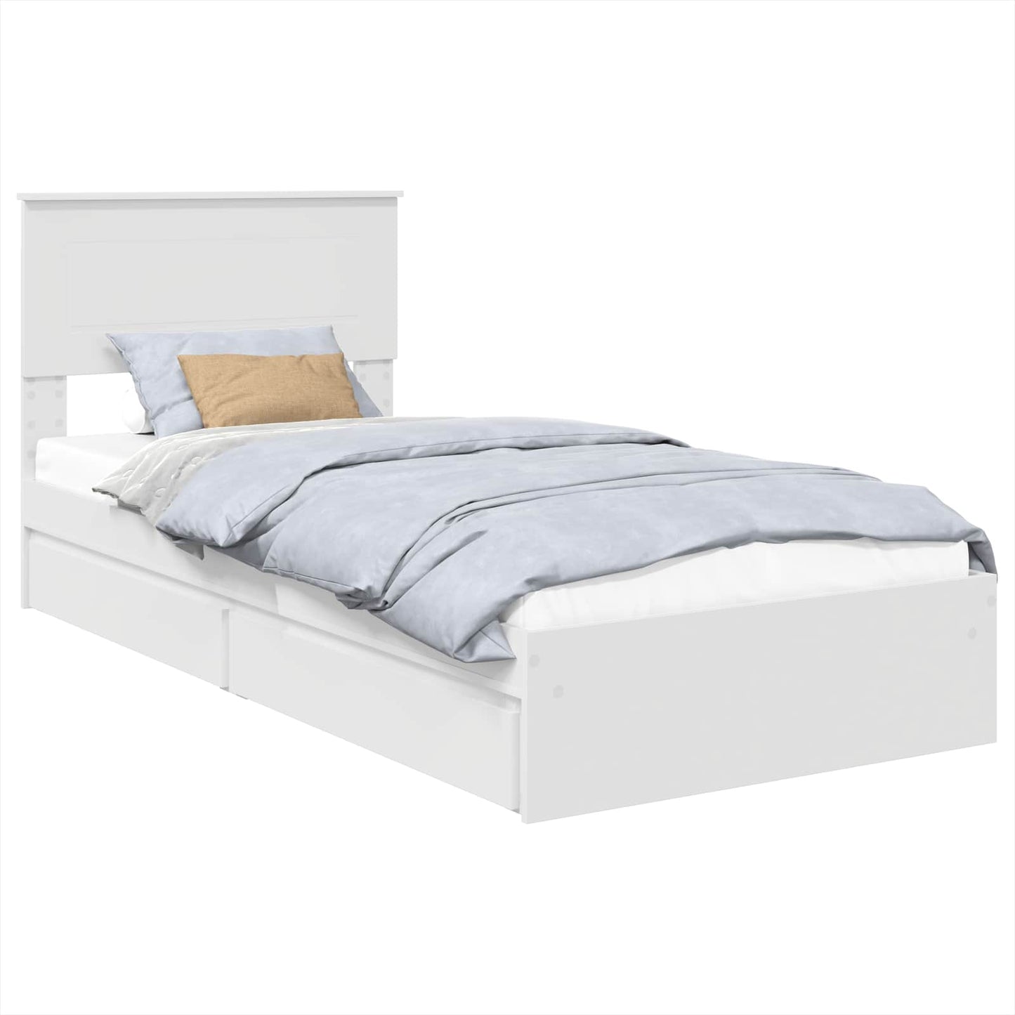 Letto con Contenitore Bianco 90 x 200 cm Legno multistrato | homemem39