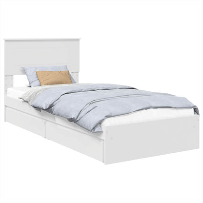 Letto con Contenitore Bianco 90 x 200 cm Legno multistrato | homemem39