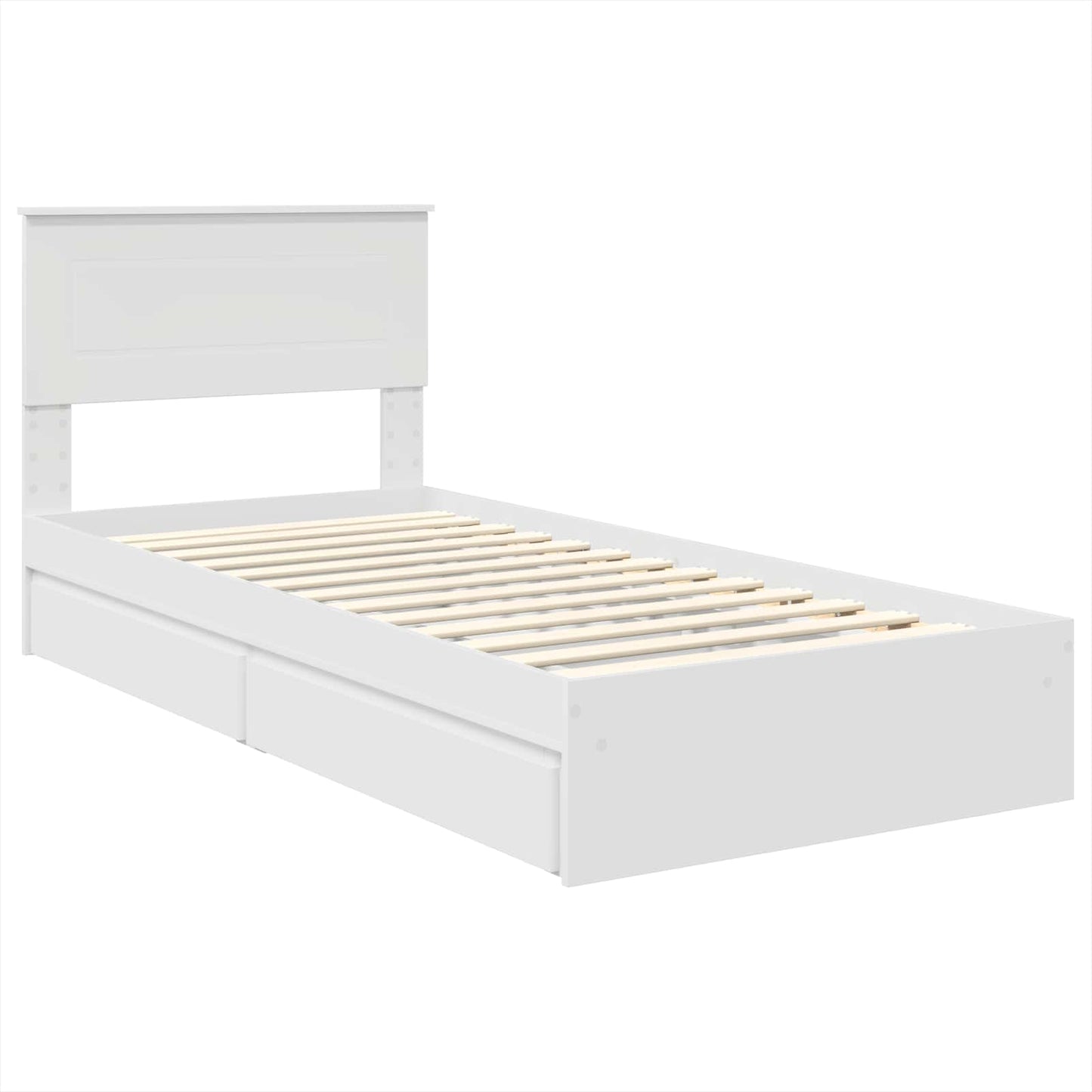 Letto con Contenitore Bianco 90 x 200 cm Legno multistrato | homemem39