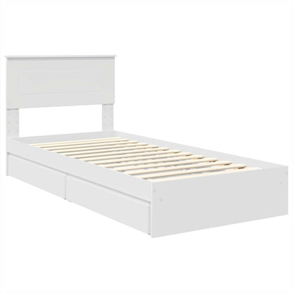 Letto con Contenitore Bianco 90 x 200 cm Legno multistrato | homemem39