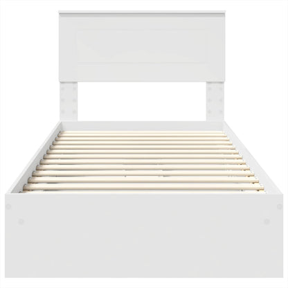 Letto con Contenitore Bianco 90 x 200 cm Legno multistrato | homemem39