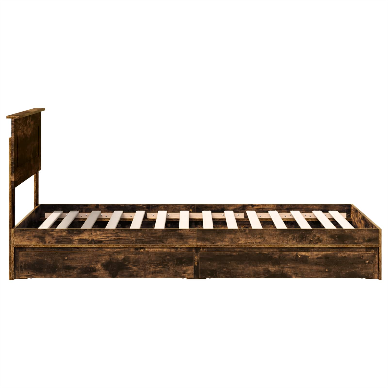 Letto con Contenitore Rovere fumé 90 x 200 cm Legno multistrato | homemem39