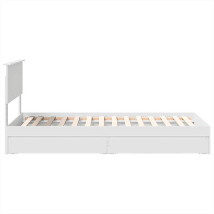 Letto con Contenitore Bianco 75 x 190 cm Legno multistrato | homemem39
