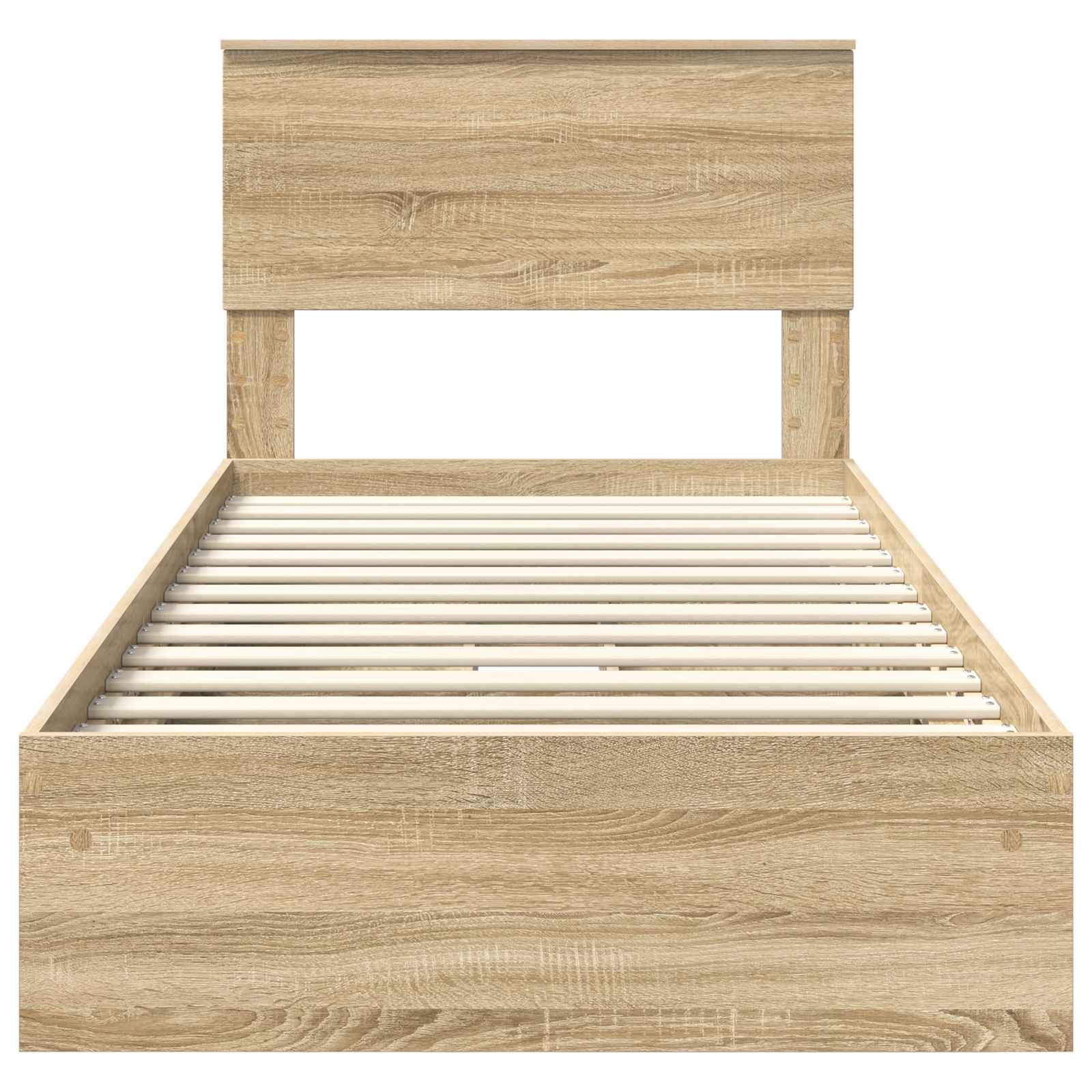 Letto con Contenitore con testiera Rovere Sonoma 75 x 190 cm | homemem39