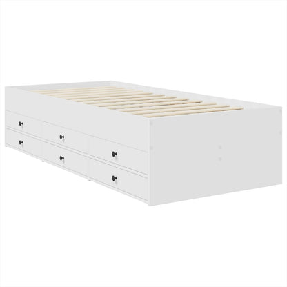 Daybed Bianco e Nero 100 x 200 cm Legno multistrato