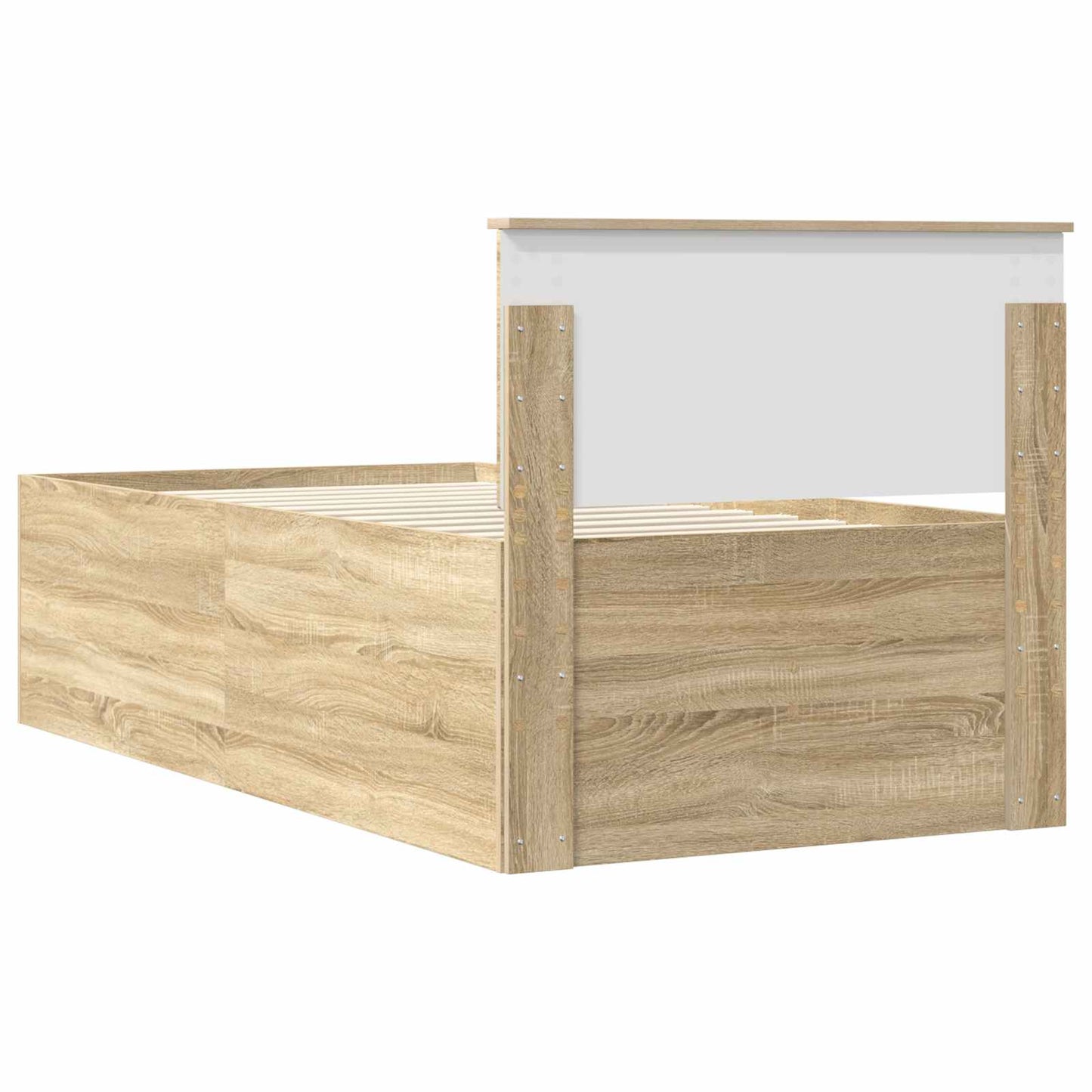 Daybed Rovere Sonoma e Nero 100 x 200 cm Legno multistrato