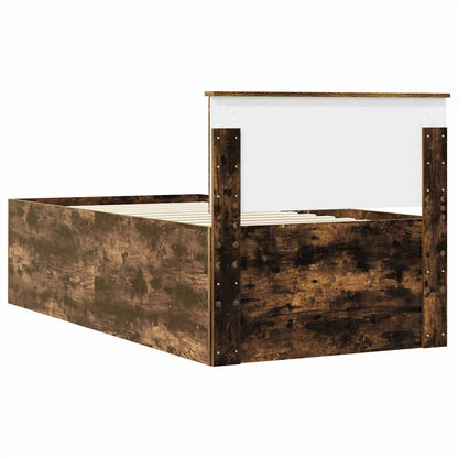 Daybed Rovere Affumicato e Nero 100 x 200 cm Legno multistrato