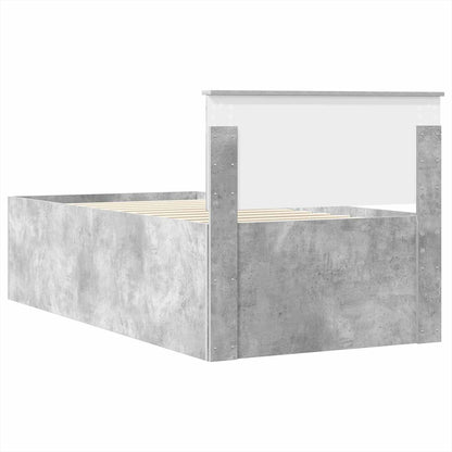 Daybed Grigio Cemento e Nero 90 x 190 cm Legno multistrato | homemem39