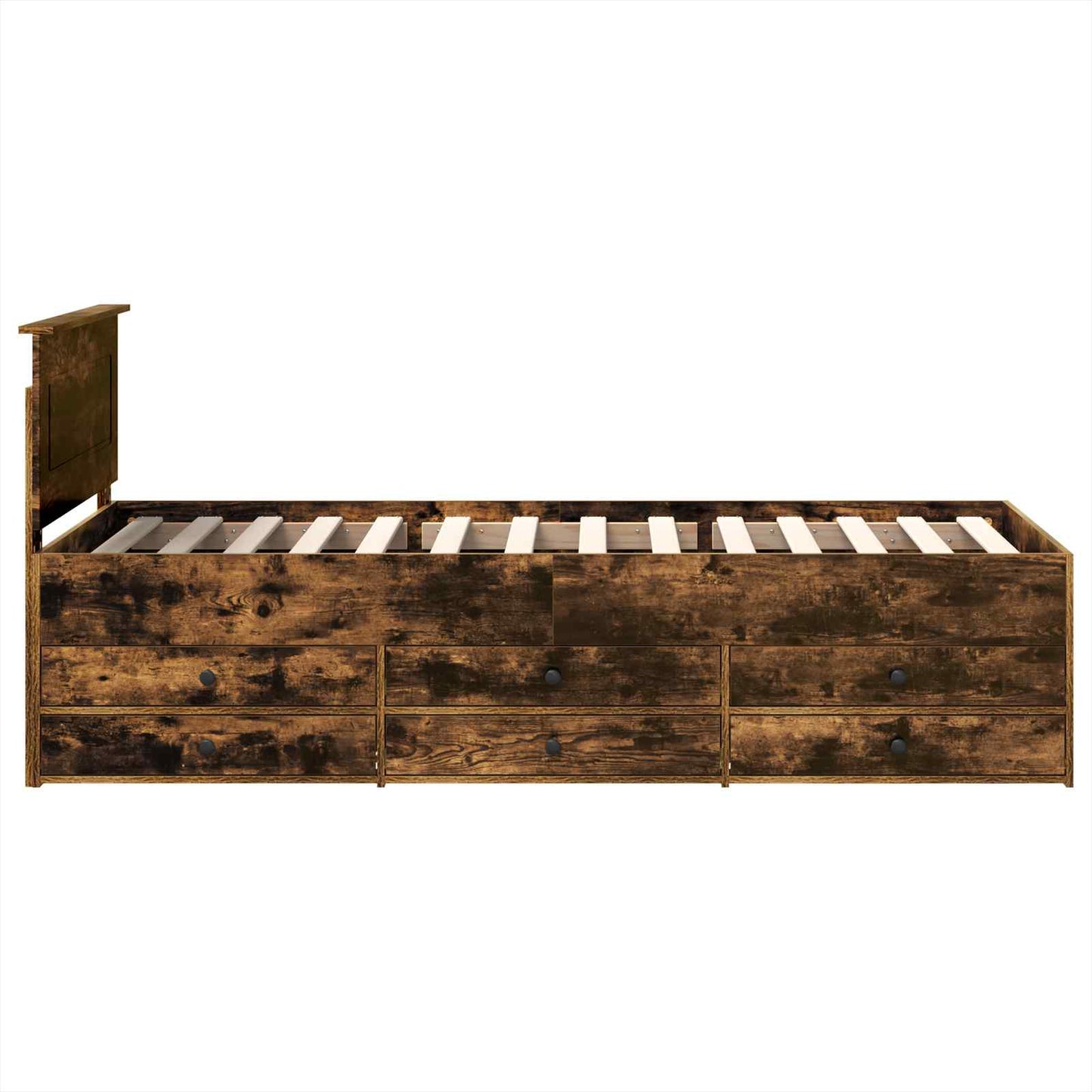 Daybed Rovere Affumicato e Nero 75 x 190 cm Legno multistrato