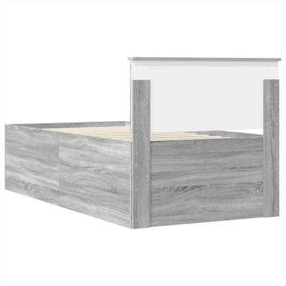 Daybed Grigio Sonoma e Nero 75 x 190 cm Legno multistrato | homemem39