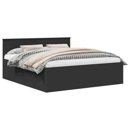 Struttura del letto Nero 200 x 200 cm Legno multistrato