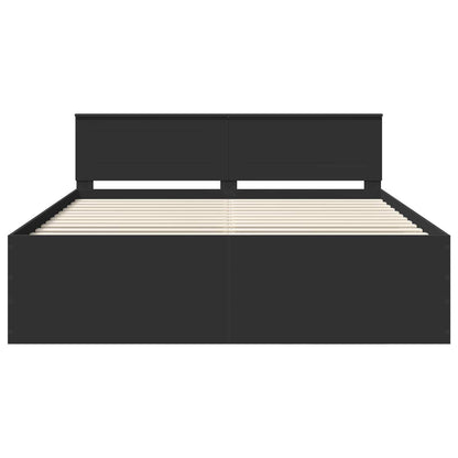 Struttura del letto Nero 200 x 200 cm Legno multistrato