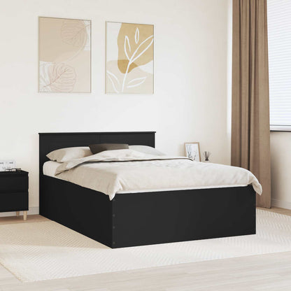 Struttura del letto Nero 160 x 200 cm Legno multistrato