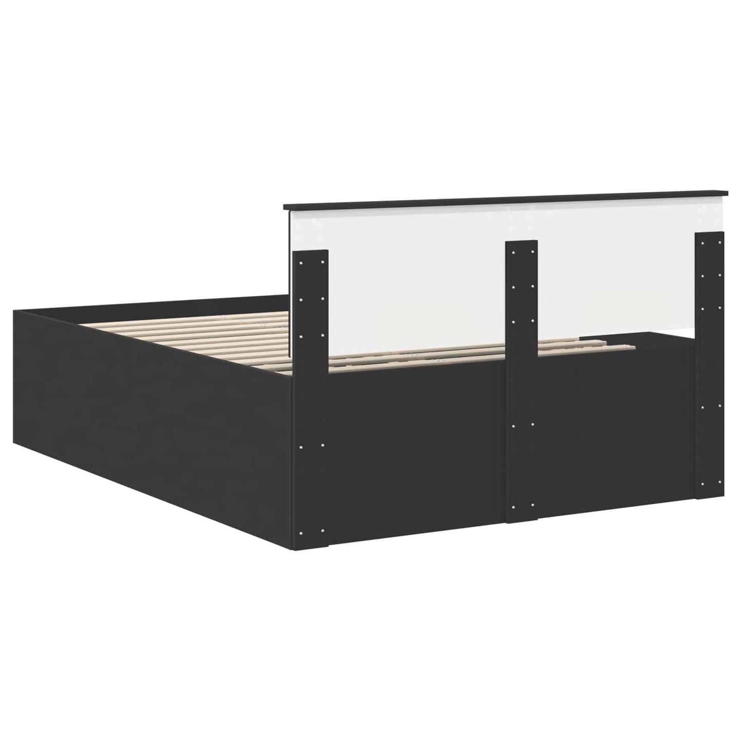 Struttura del letto Nero 160 x 200 cm Legno multistrato