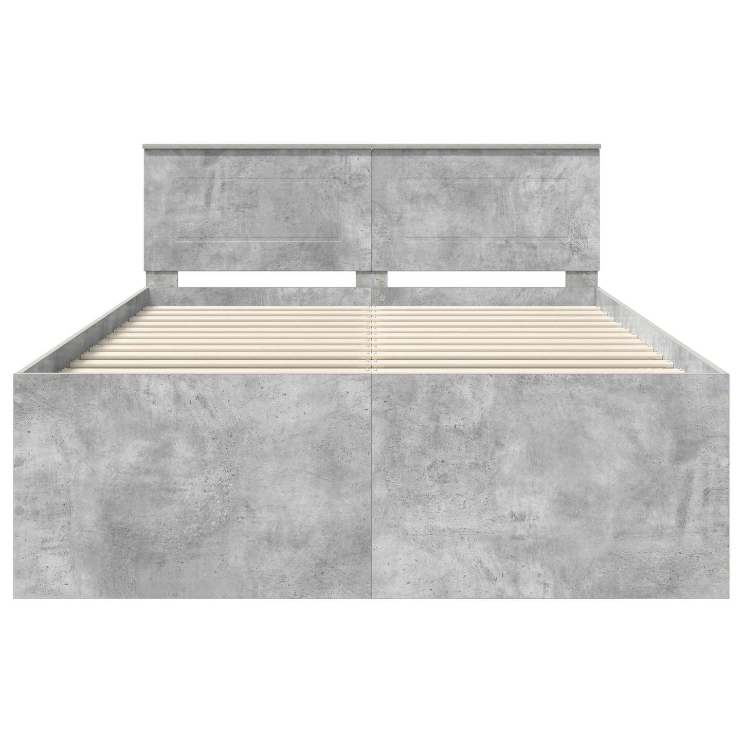 Struttura del letto con testiera Grigio cemento 160 x 200 cm