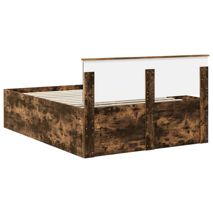 Struttura del letto Rovere fumé 160 x 200 cm Legno multistrato