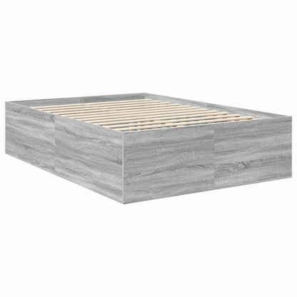 Struttura del letto con testiera Grigio Sonoma 160 x 200 cm | homemem39