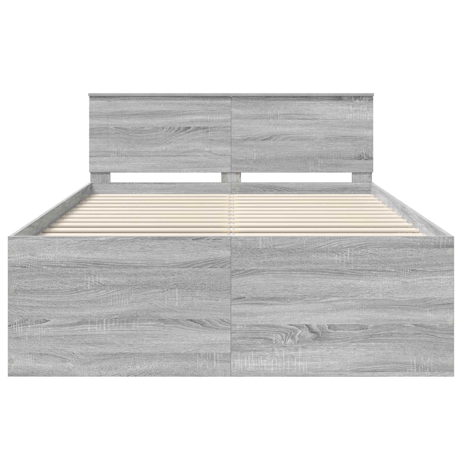 Struttura del letto con testiera Grigio Sonoma 160 x 200 cm | homemem39