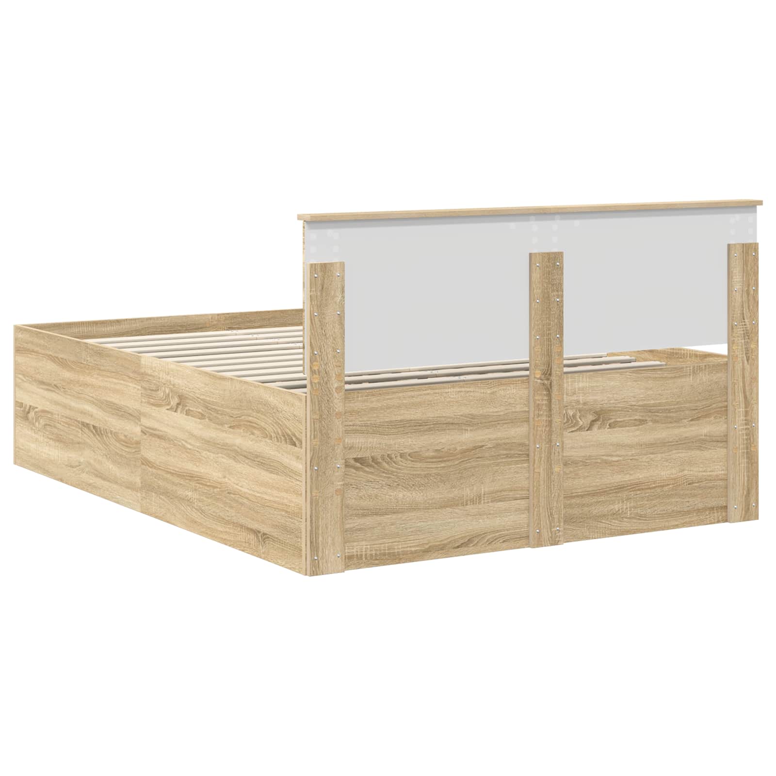 Struttura del letto con testiera Rovere Sonoma 150 x 200 cm | homemem39