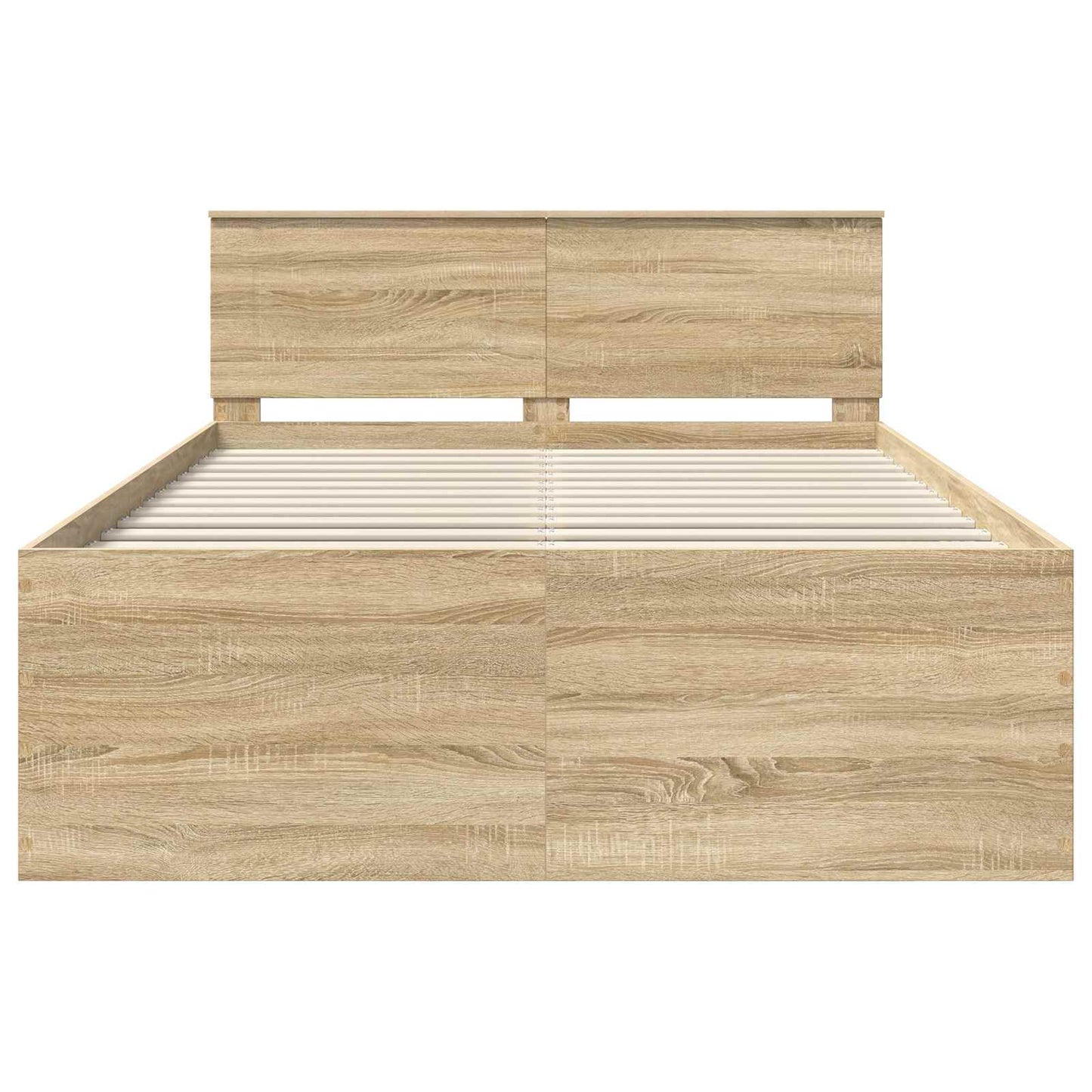 Struttura del letto con testiera Rovere Sonoma 150 x 200 cm | homemem39