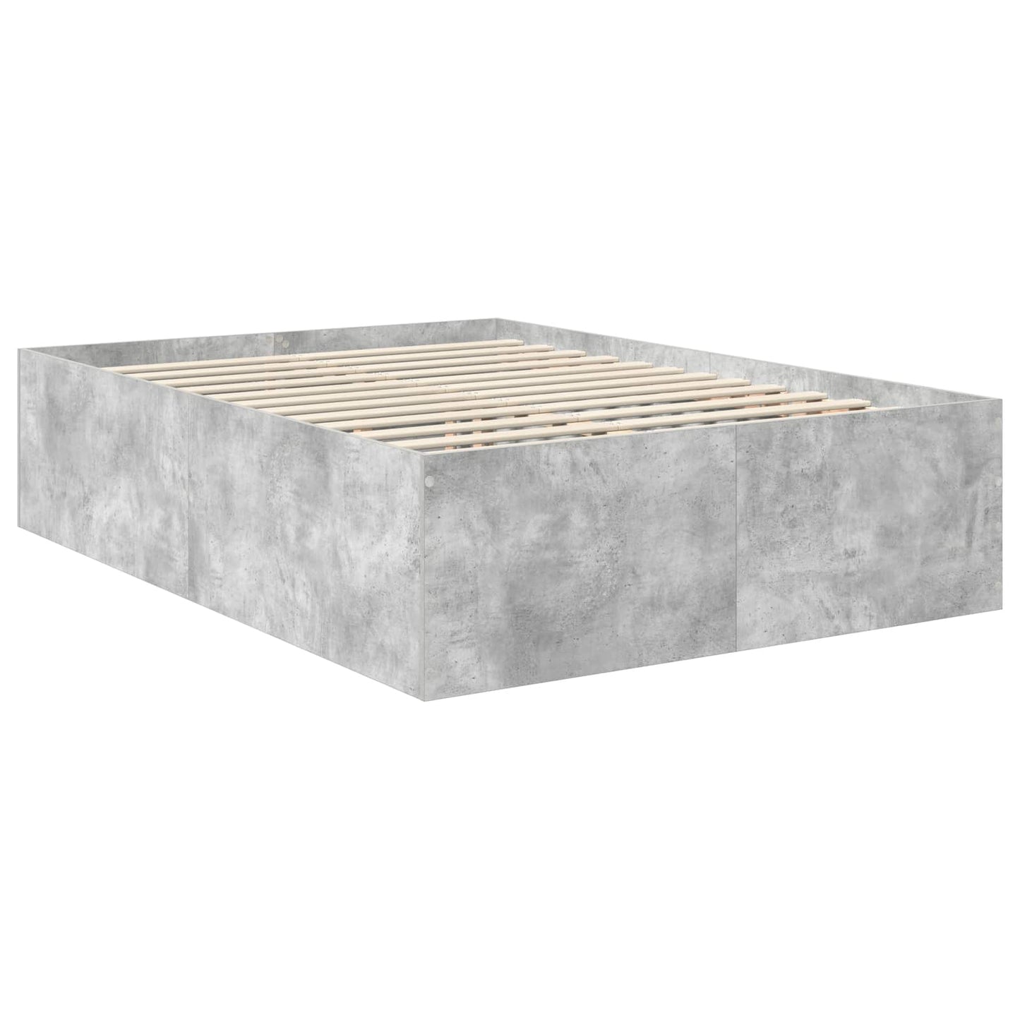 Struttura del letto con testiera Grigio cemento 150 x 200 cm | homemem39