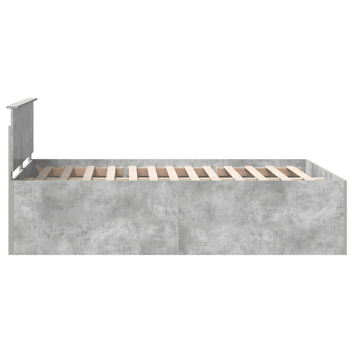 Struttura del letto con testiera Grigio cemento 150 x 200 cm | homemem39
