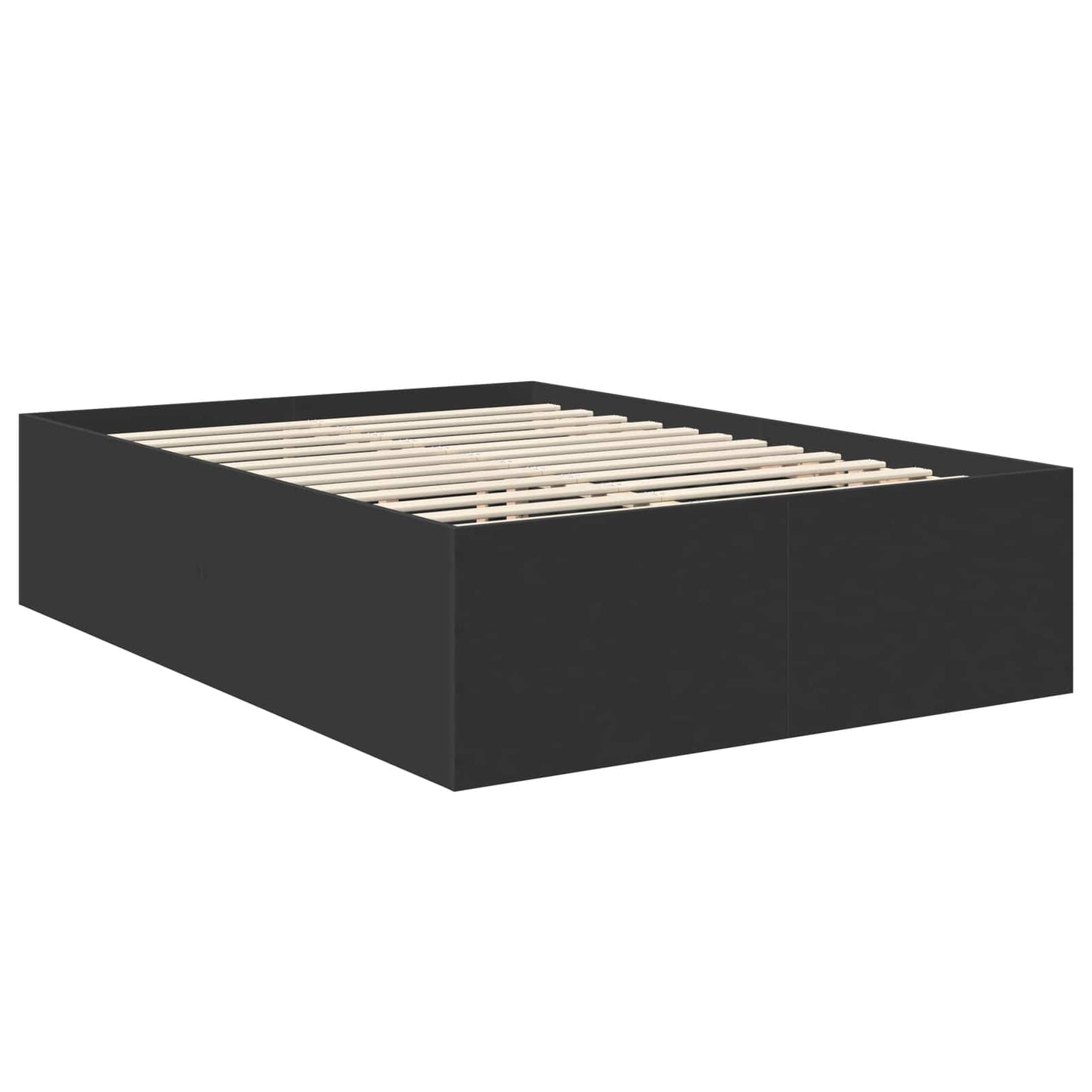 Struttura del letto Nero 140 x 190 cm Legno multistrato | homemem39