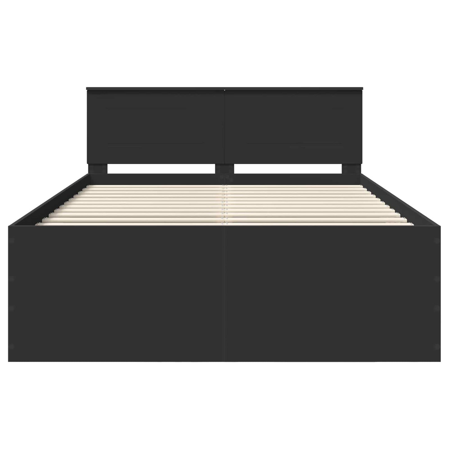 Struttura del letto Nero 140 x 190 cm Legno multistrato | homemem39