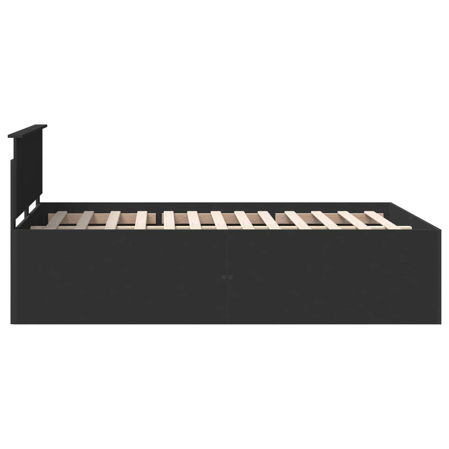 Struttura del letto Nero 140 x 190 cm Legno multistrato | homemem39