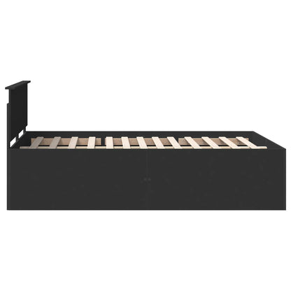Struttura del letto Nero 140 x 190 cm Legno multistrato | homemem39