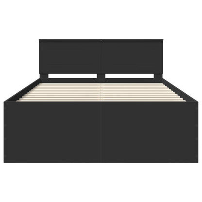 Struttura del letto Nero 140 x 200 cm Legno multistrato