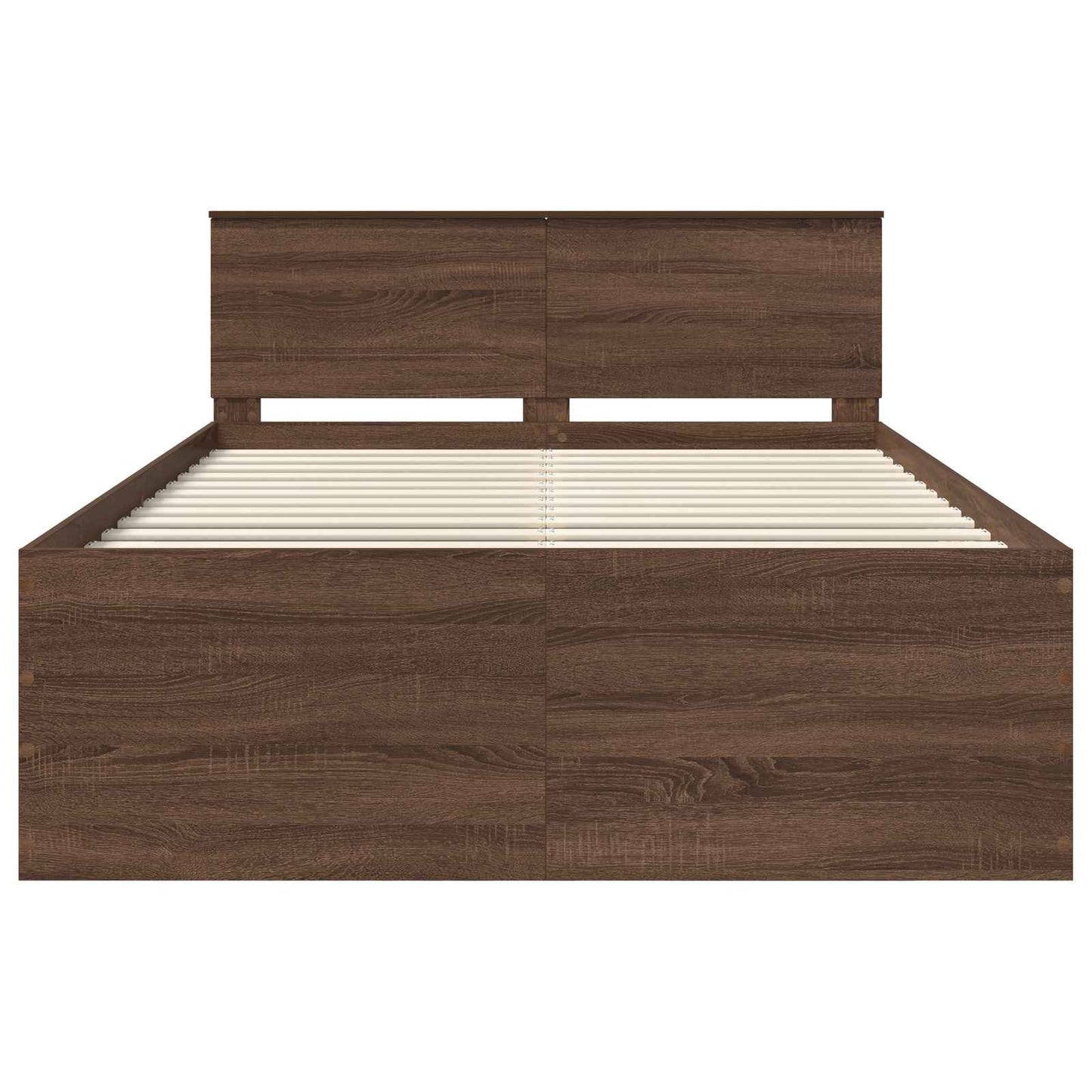 Struttura del letto con testiera Rovere Marrone 140 x 200 cm