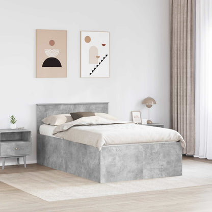 Struttura del letto con testiera Grigio cemento 120 x 190 cm | homemem39