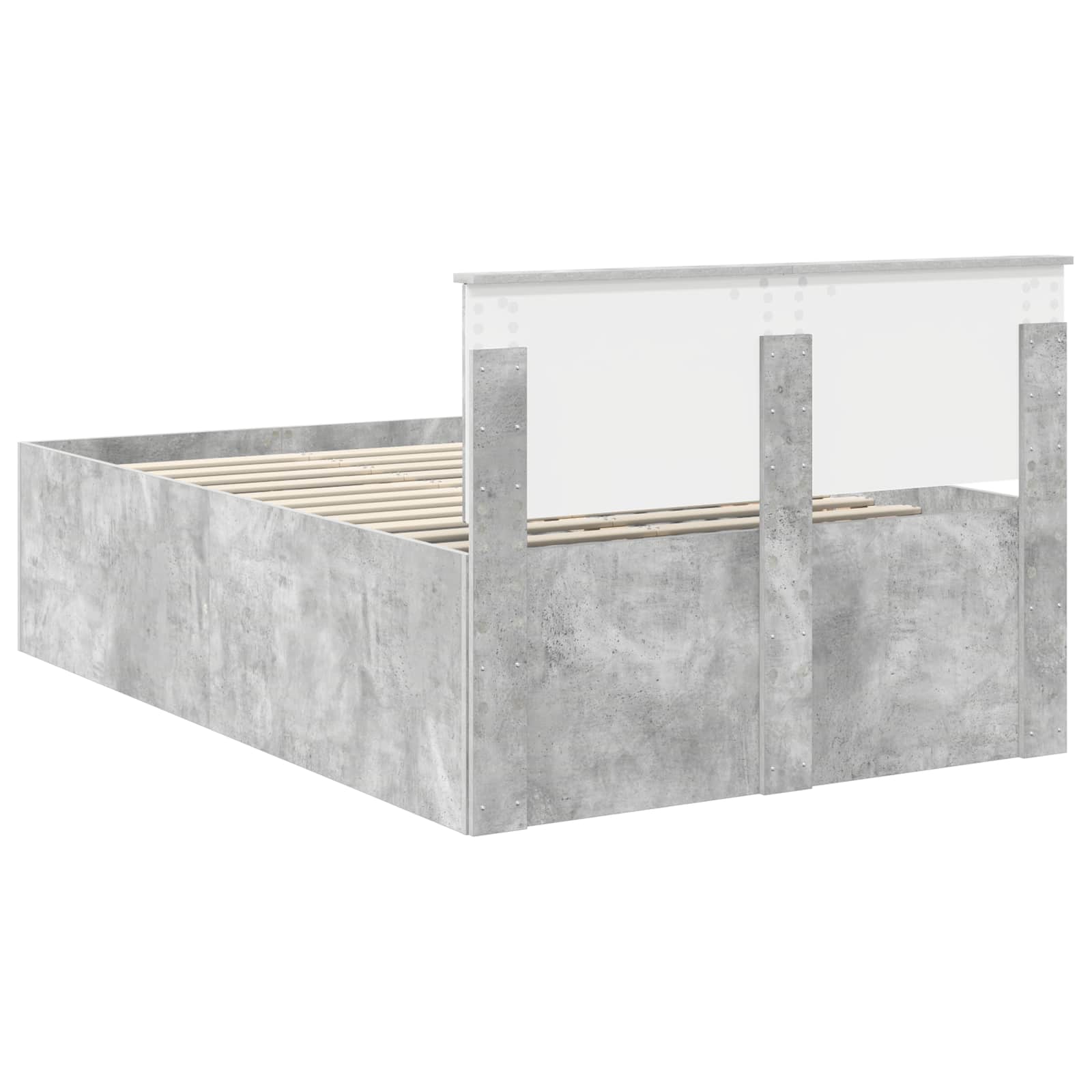 Struttura del letto con testiera Grigio cemento 120 x 190 cm | homemem39