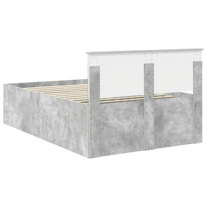 Struttura del letto con testiera Grigio cemento 120 x 190 cm | homemem39