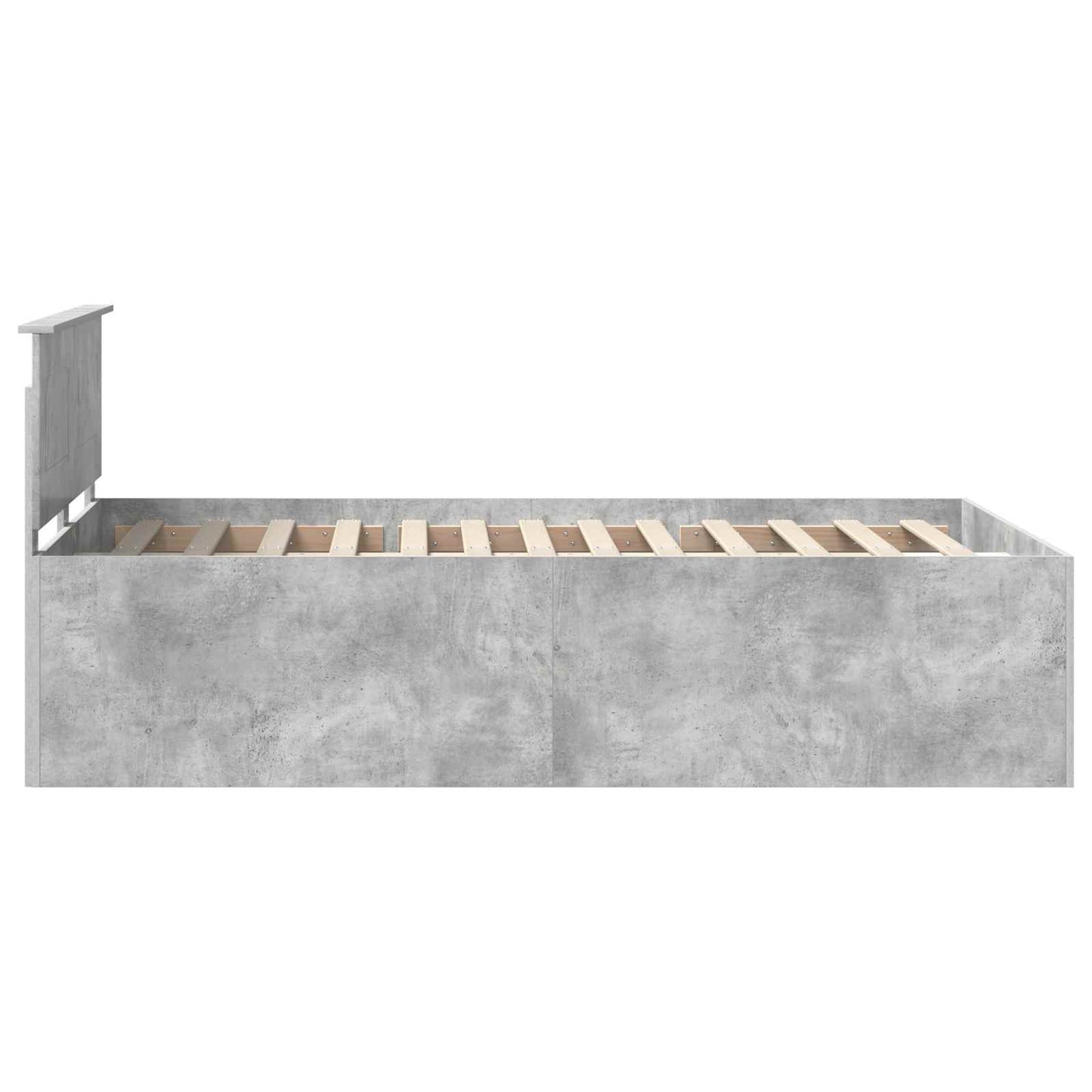 Struttura del letto con testiera Grigio cemento 120 x 190 cm | homemem39