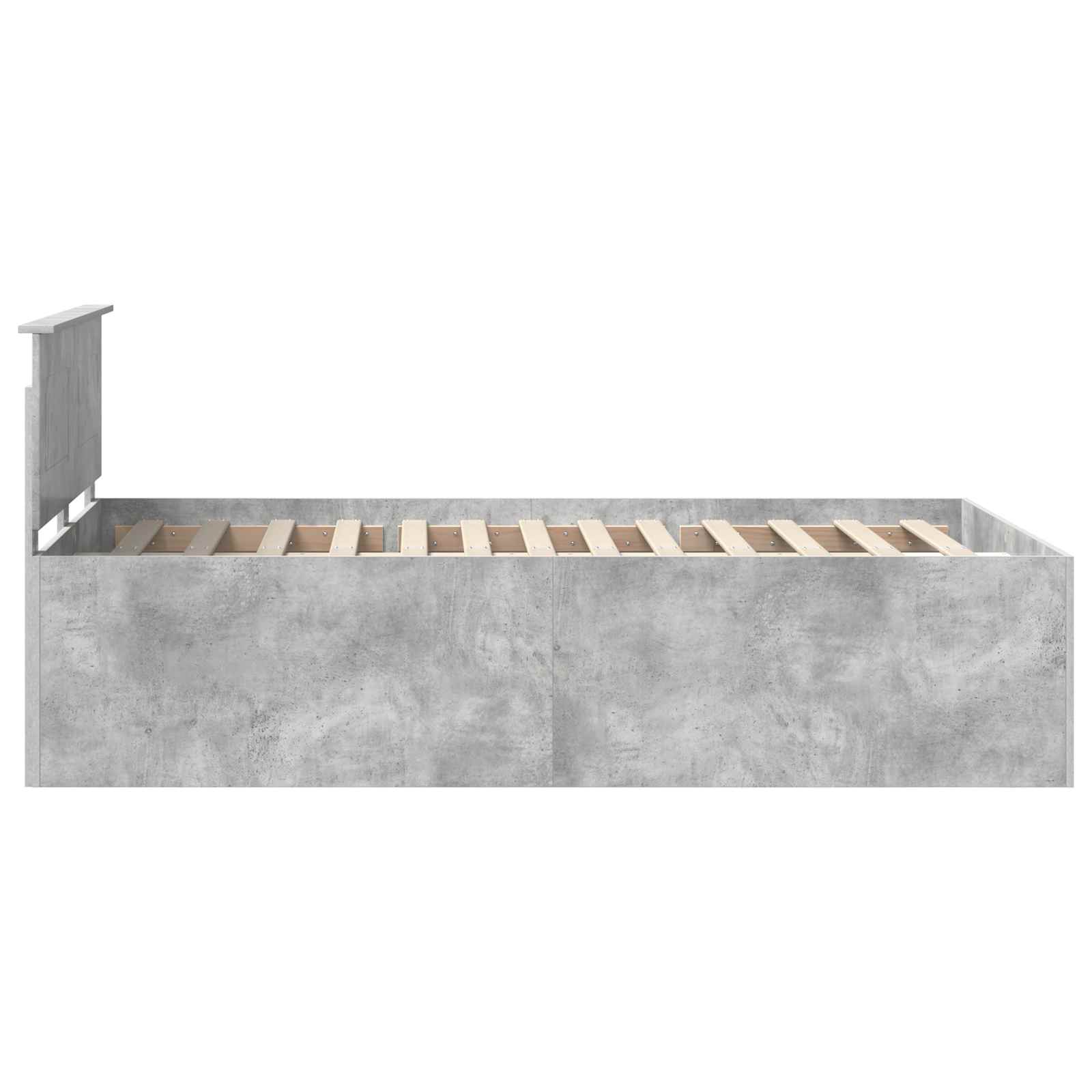 Struttura del letto con testiera Grigio cemento 120 x 190 cm | homemem39
